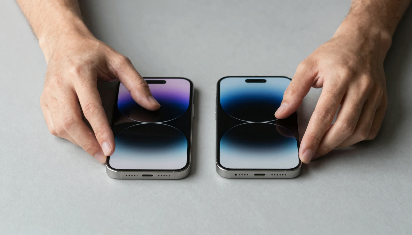 Two smartphones side by side comparing reading apps